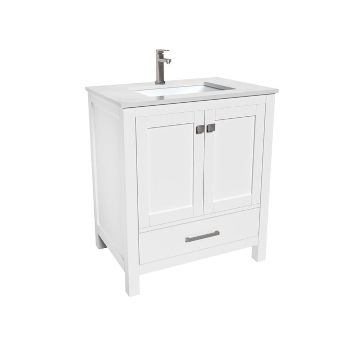 Lark Manor Amandie 30'' Single Bathroom Vanity with Top & Reviews Wayfair
